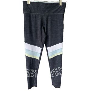 Victoria's Secret PINK Signature Logo Pastel Stripe Crop Ultimate Leggings XS